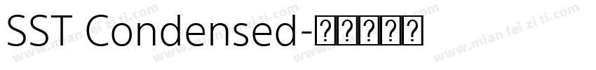 SST Condensed字体转换